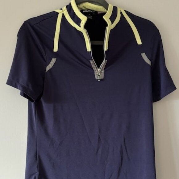DKNY Golf shirt navy 92%polyester light material small - Picture 1 of 5